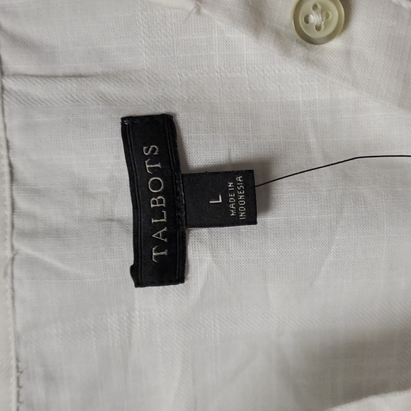 Talbots Classic White Button-Down Blouse - Picture 2 of 5